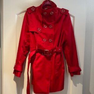 Sexy red trench coat